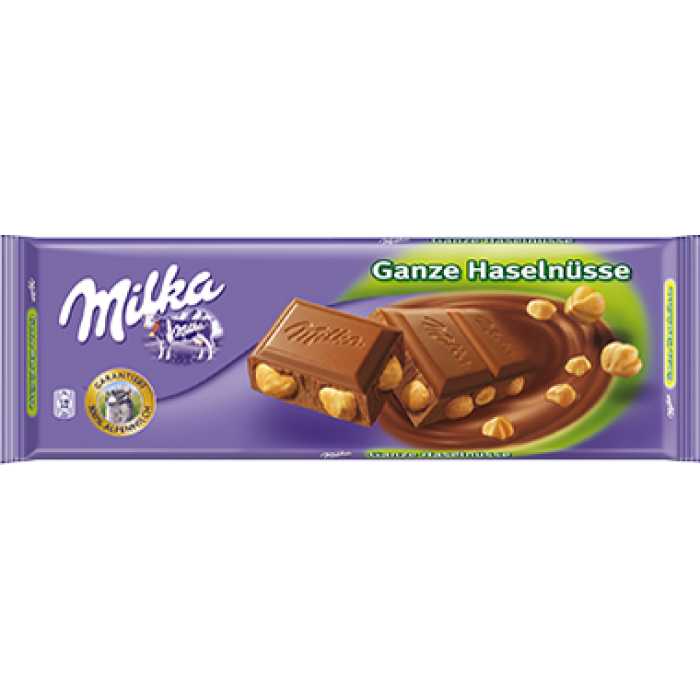 Milka Whole Hazelnuts Chocolate 