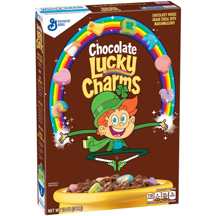 General Mills Lucky Charms Chocolate Cereal 340g - General Mills Lucky ...