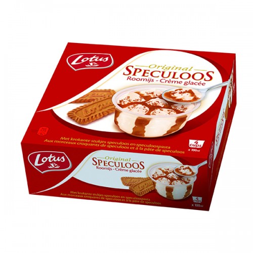 Lotus Speculoos Ice Cream Cups 4x100ml