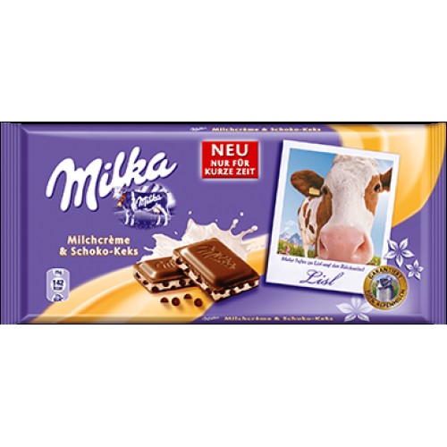 Milka Milk Cream and Cocoa Biscuit / Cow Lisl 100g