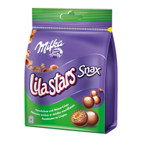 Milka Lila Stars Snax (Hazelnuts & Crispy) 100g