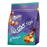 Milka Lila Stars Snax Hazelnuts 90g