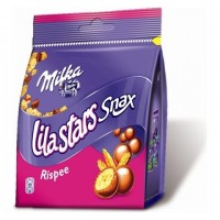 Milka Lila Stars Snax Rispee 100g